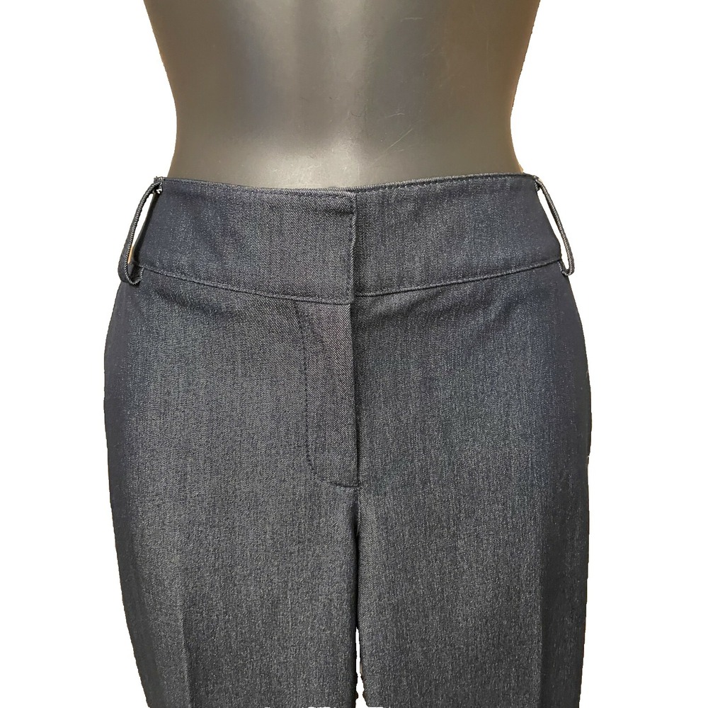 Cache Womens Modern Flat Front Bootcut Jeans Size 6 Blue Dark Wash Denim Stretch - Picture 4 of 14